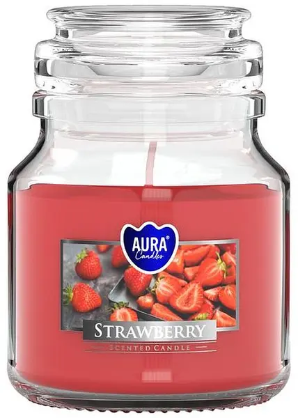 Lumânare parfumată Bispol Aura - Strawberry, 120 g
