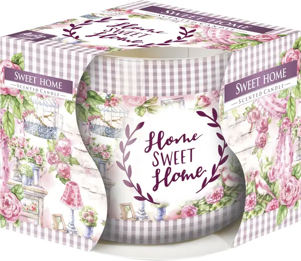 Lumânare parfumată Bispol Aura - Sweet Home, 100 g