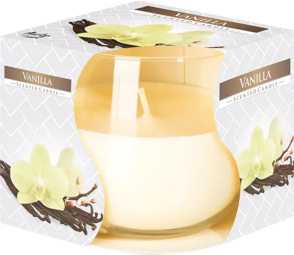 Lumânare parfumată Bispol Aura - Vanilie, 130 g