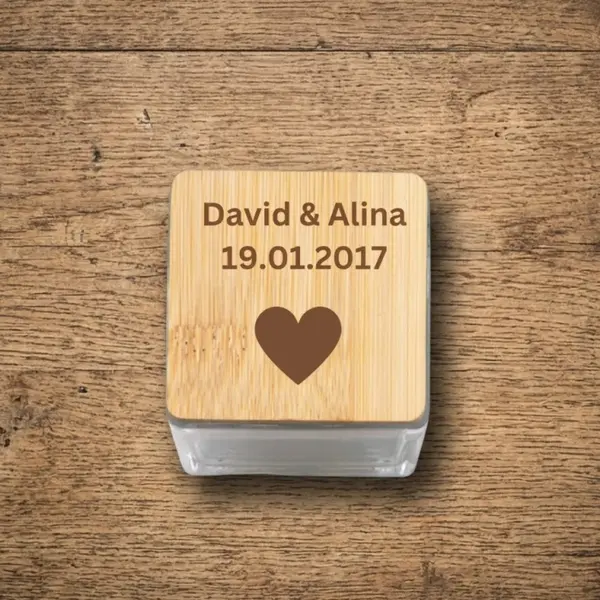 Lumanare parfumata cu capac personalizat