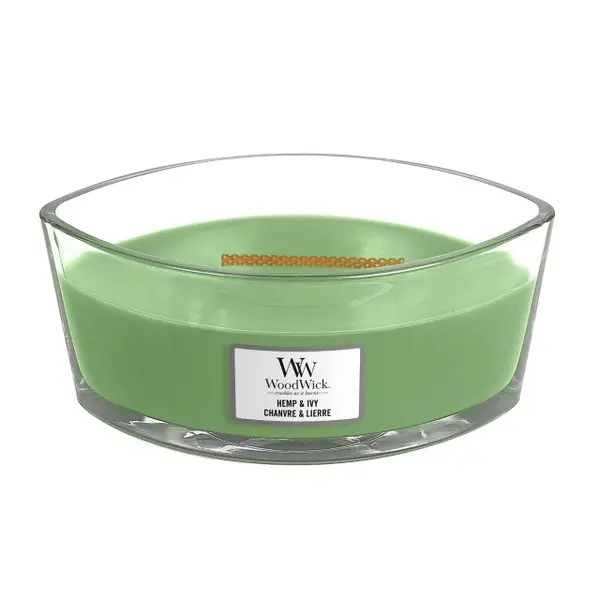 Lumanare parfumata - Ellipse - Hemp and Ivy | WoodWick