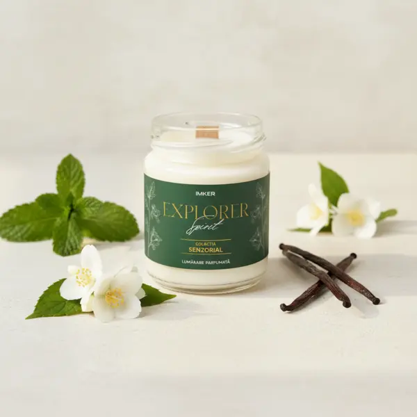 Lumânare parfumată Explorer Spirit - menta, iasomie, vanilie