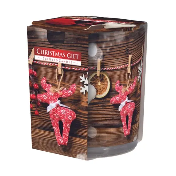 Lumanare Parfumata in Pahar Imprimat Christmas Gift, 22 Ore