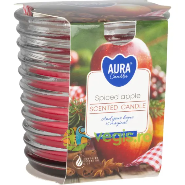 Lumanare Parfumata in Pahar Spirala Spiced Apple