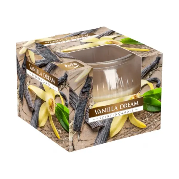 Lumanare Parfumata in Pahar Vanilla Dream, 18 Ore