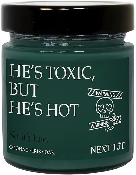 Lumânare parfumată Next Lit Burning Tropes - He’s Toxic, but He’s Hot, 180 g