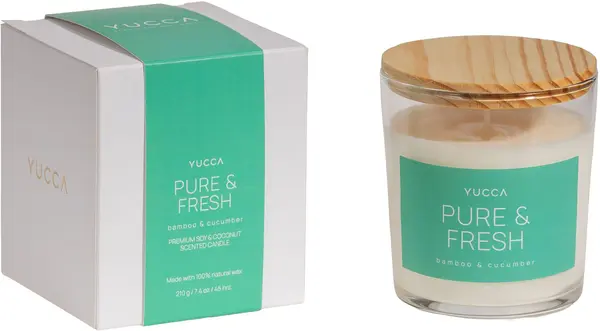 Lumânare parfumată Yucca - Pure & Fresh, 210 g