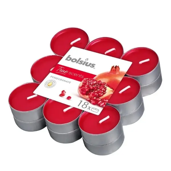 Lumanare Pastila Bolsius, Rodie, Timp de Ardere 4 Ore, 18 Bucati