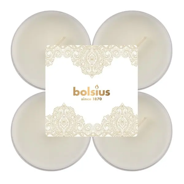 Lumanare Pastila Maxi, Dantela Aurie, Vanilie 8 Ore, Bolsius, 8 Bucati
