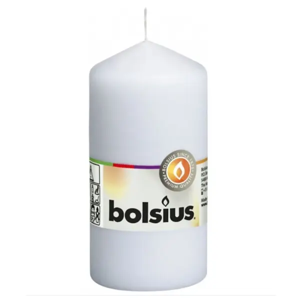 Lumanare Stalp 120 x 58 mm Bolsius, Alb