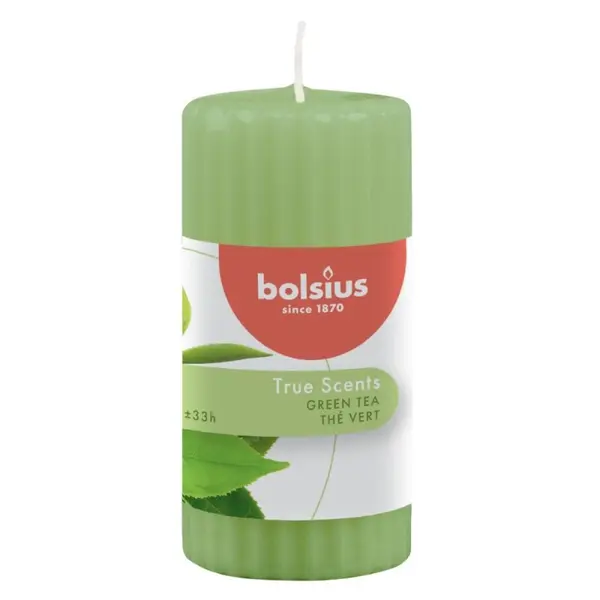 Lumanare Stalp 120 x 58 mm Bolsius, Ceai Verde