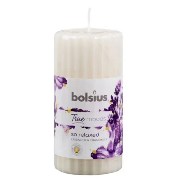 Lumanare Stalp 120 x 58 mm Bolsius, Lavanda si Musetel