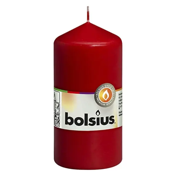 Lumanare Stalp 120 x 58 mm Bolsius, Rosu