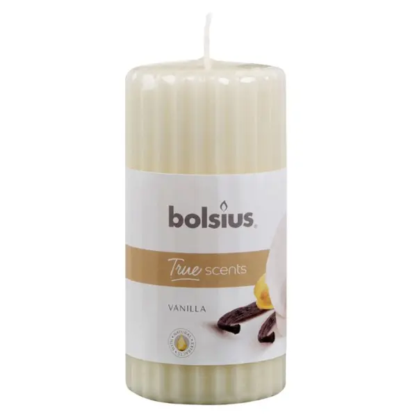 Lumanare Stalp 120 x 58 mm Bolsius, Vanilie
