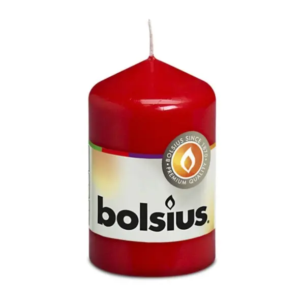 Lumanare Stalp 80 x 48 mm Diametru Bolsius - Rosu