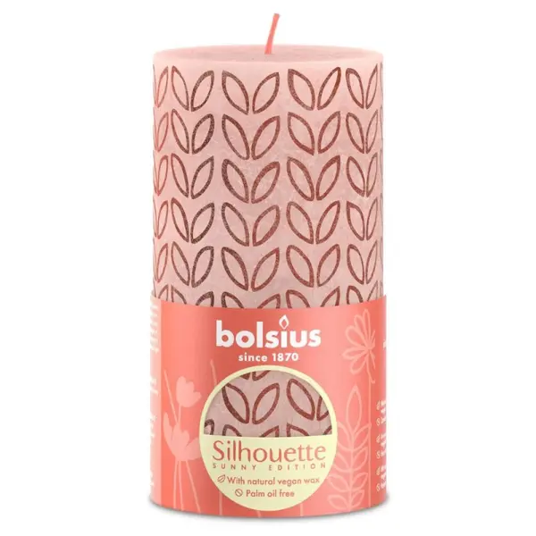Lumanare Stalp Bolsius, Roz, 130 x 68 mm