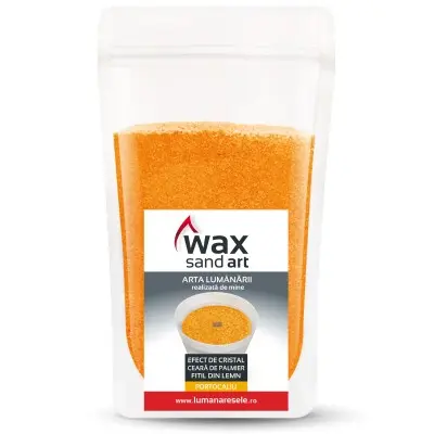 Lumanare - WaxSandArt Portocaliu Parfum Portocala - 250 g | Lumanaresele