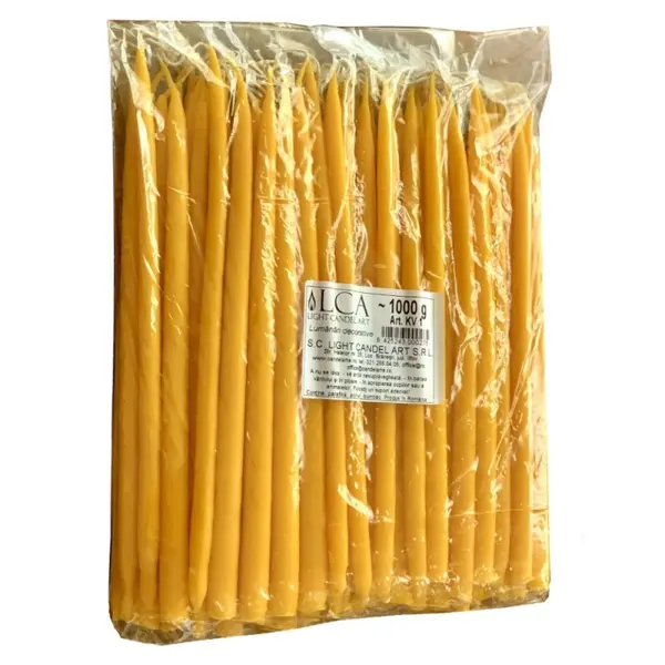 Lumanari Menaj cu Varf Portocaliu, Conice, 1000 g