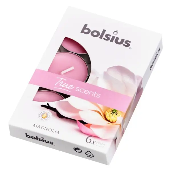Lumanari Pastila 4h Bolsius - Magnolie - 6 Buc