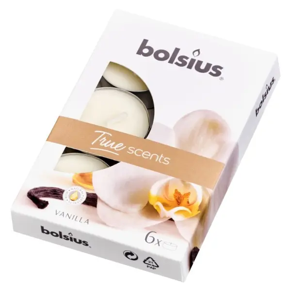 Lumanari Pastila 4h Bolsius - Vanilie - 6 Buc