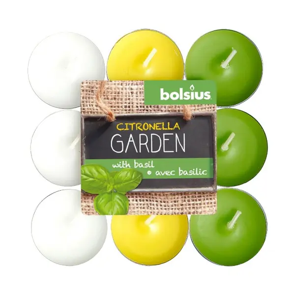 Lumanari Pastila Bolsius Citronella, Busuioc, 18 Bucati