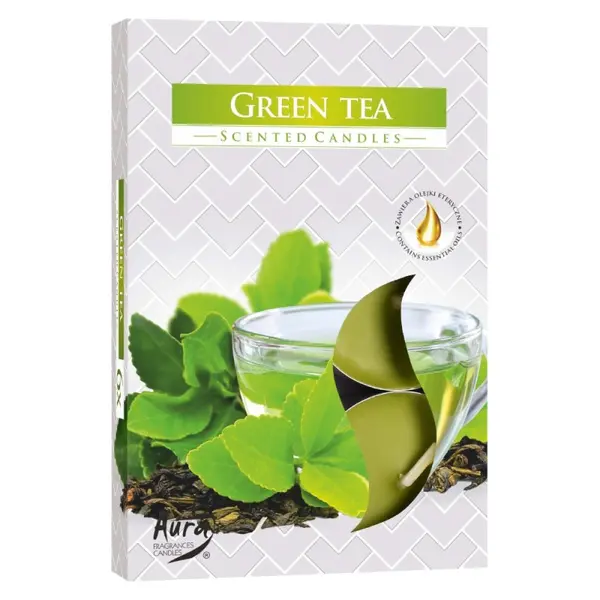 Lumanari Pastila, Green Tea 4 Ore, 6 Bucati