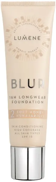 Lumene Blur Fond de ten, SPF15, 2 Soft Honey, 30 ml