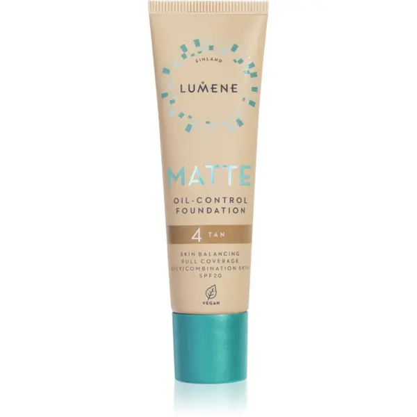 Lumene Matte Oil-Control machiaj cu efect matifiant SPF 20 culoare 4 Warm Honey / Tan 30 ml