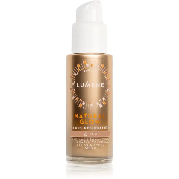 Lumene Natural Glow machiaj de stralucire pentru un look natural SPF 20 culoare 4 Tan (Neutral) 30 ml