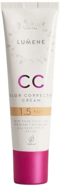 Lumene Vegan CC Cremă 7 în 1, 1.5 Fair, SPF20, 30 ml