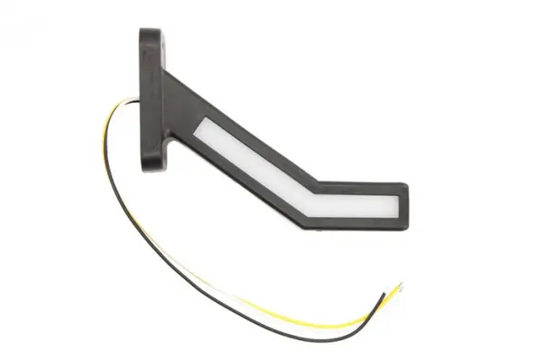 Lumina clarificare dreapta, portocaliu rosu alb, LED, suprafata, lungime cablu 400mm, cu brat lung, 12 24V (indicator dinamic; tip: neon; cu functie de semnalizator spate)