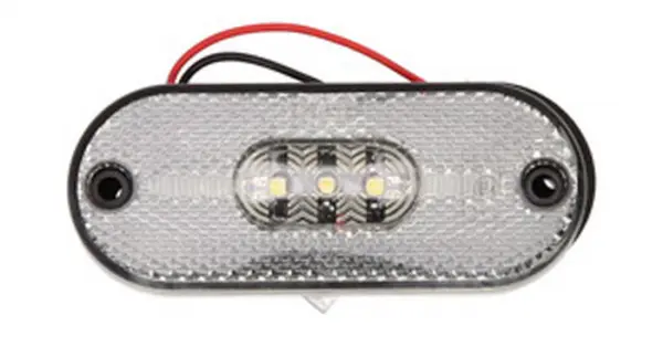 Lumina delimitare stanga dreapta, alb, LED, inaltime 11mm; latime 108mm; adancime 44mm, surub, 24V