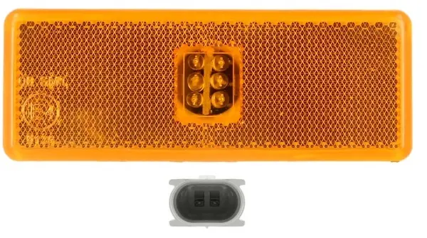 Lumina delimitare stanga dreapta, portocaliu, LED, inaltime 45mm; latime 120mm; adancime 45mm 24V potrivit MERCEDES ACTROS MP2 MP3, ACTROS MP4 MP5 10.02-
