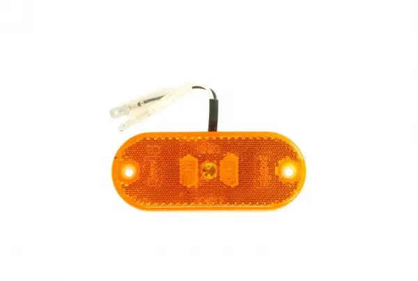 Lumina delimitare stanga dreapta, portocaliu, LED, inaltime 45mm; latime 110mm; adancime 13mm lungime cablu 165mm, fara prindere, 24V