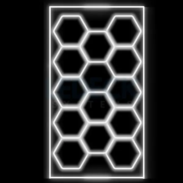 Lumina LED Hexagonala - 14 Module 484x243CM - Garaj, Dormitor, Camera Gaming, Spatii Private