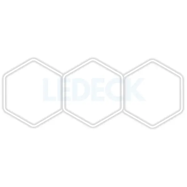 Lumina LED Hexagonala Profesionala Aluminiu- 3 Module 120x315CM - Service Auto, Detailing, Ateliere, Spatii Comerciale