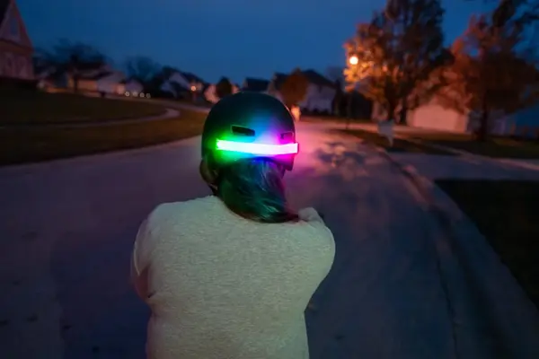 Lumina led RGB pentru casca