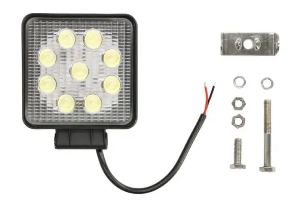 Lumina lucru (Epistar LED, 10-30V, 27W, 2160lm, numar elemente LED: 9x3W, inaltime: 110mm, latime: 110mm, adancime: 35mm)