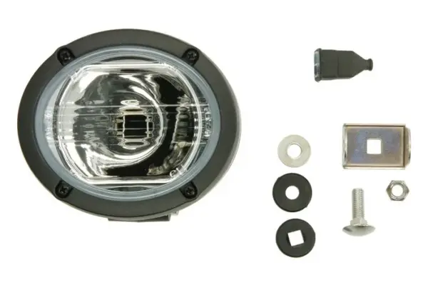 Lumina lucru (H3, 12 24V, 70W, lungime: 104mm, inaltime: 120mm, adancime: 100mm, carcasa din plastic; Conector AMP; montare laterala; Optica FF)