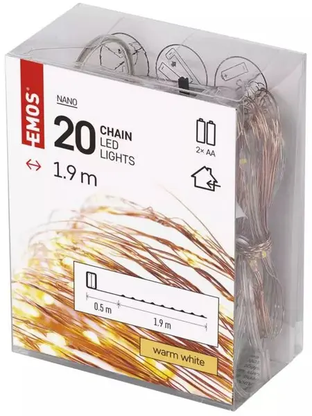 Lumini LED Emos - Nano, 20 bucăți, 2 x AA