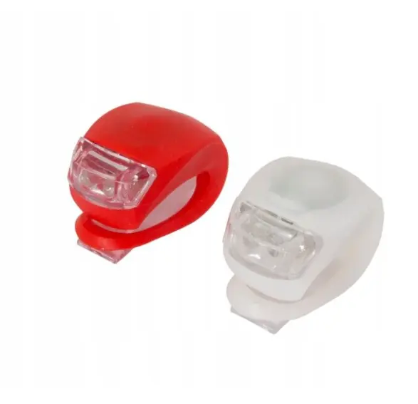Lumini LED Siguranta Bicicleta Trotineta 3 Moduri Silicon Set 2 Buc