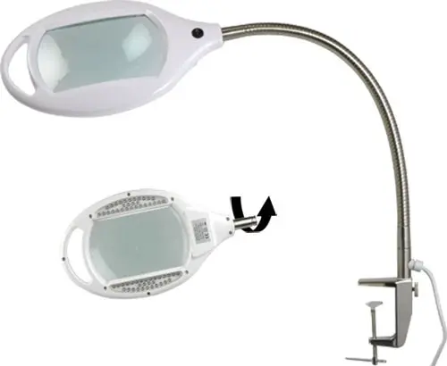 Lupă de masă cu iluminare Mărire: 3dpt(x1,75) Iluminare: LED