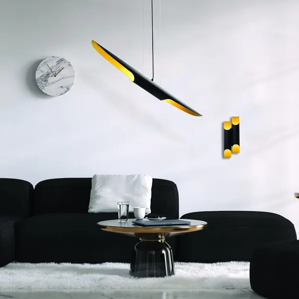 Lustra Alpida, Negru, 100x10x104 cm