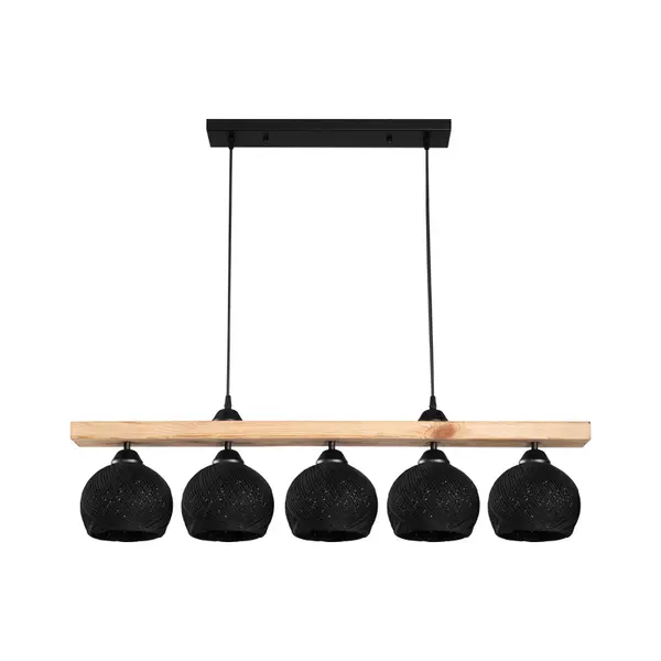 Lustra cu cinci lumini Salote, maro-negru, 100x18x24 cm