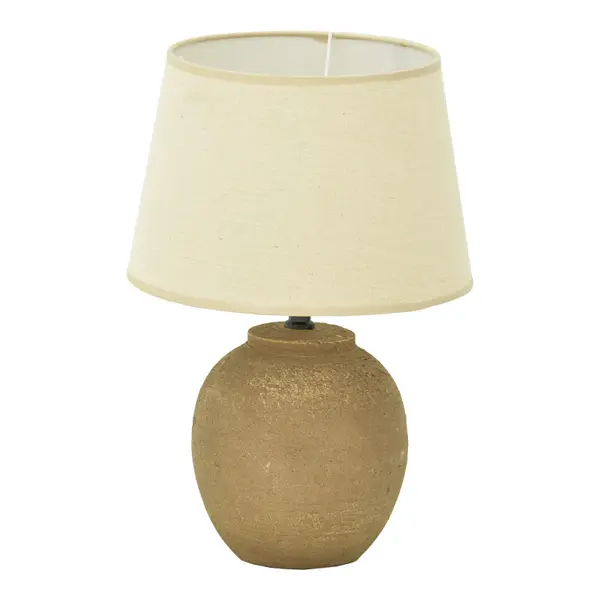 Lustră de masă cu lumină Lurata, Ceramică, Gri Antic-Bej, 26x38 cm