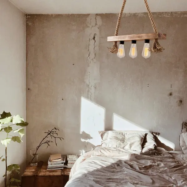 Lustra Erebos Chandelier, Lemn, 60x9x60 cm