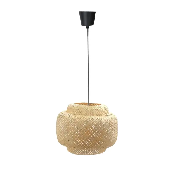 Lustra Forsy bambus natural E27 42x42x37+ cm