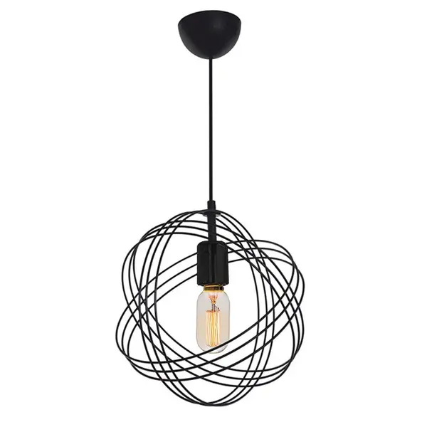 Lustra Idris, negru, D30x75 cm