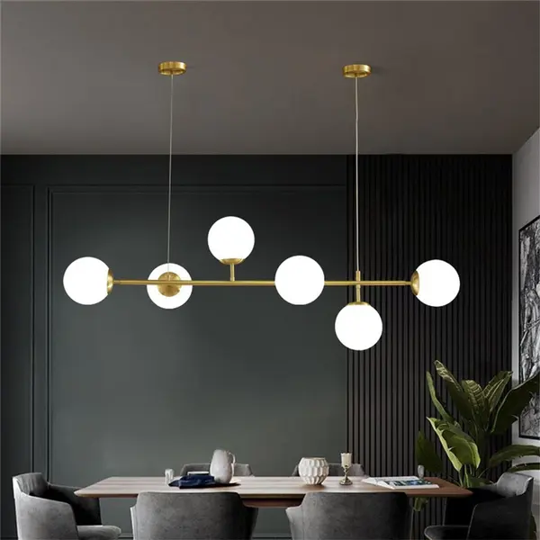 Lustra LED, Bemfy, Pako, Auriu 120x15x15 cm
