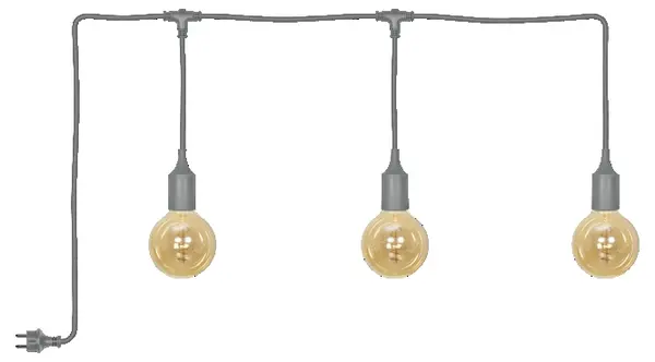 Lustră portabilă cu trei brațe Osram – Endura Decor, 3x 4W, 7 m, gri